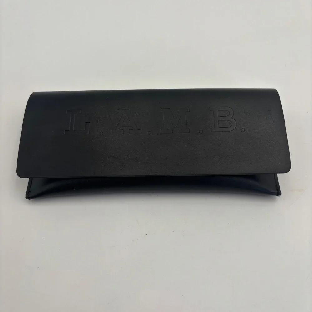 L.A.M.B. Sunglasses Case Womens OS Black Excellent Embossed Logo Gwen Stefani‎